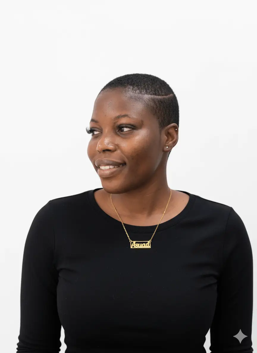 asuad header, customized necklace