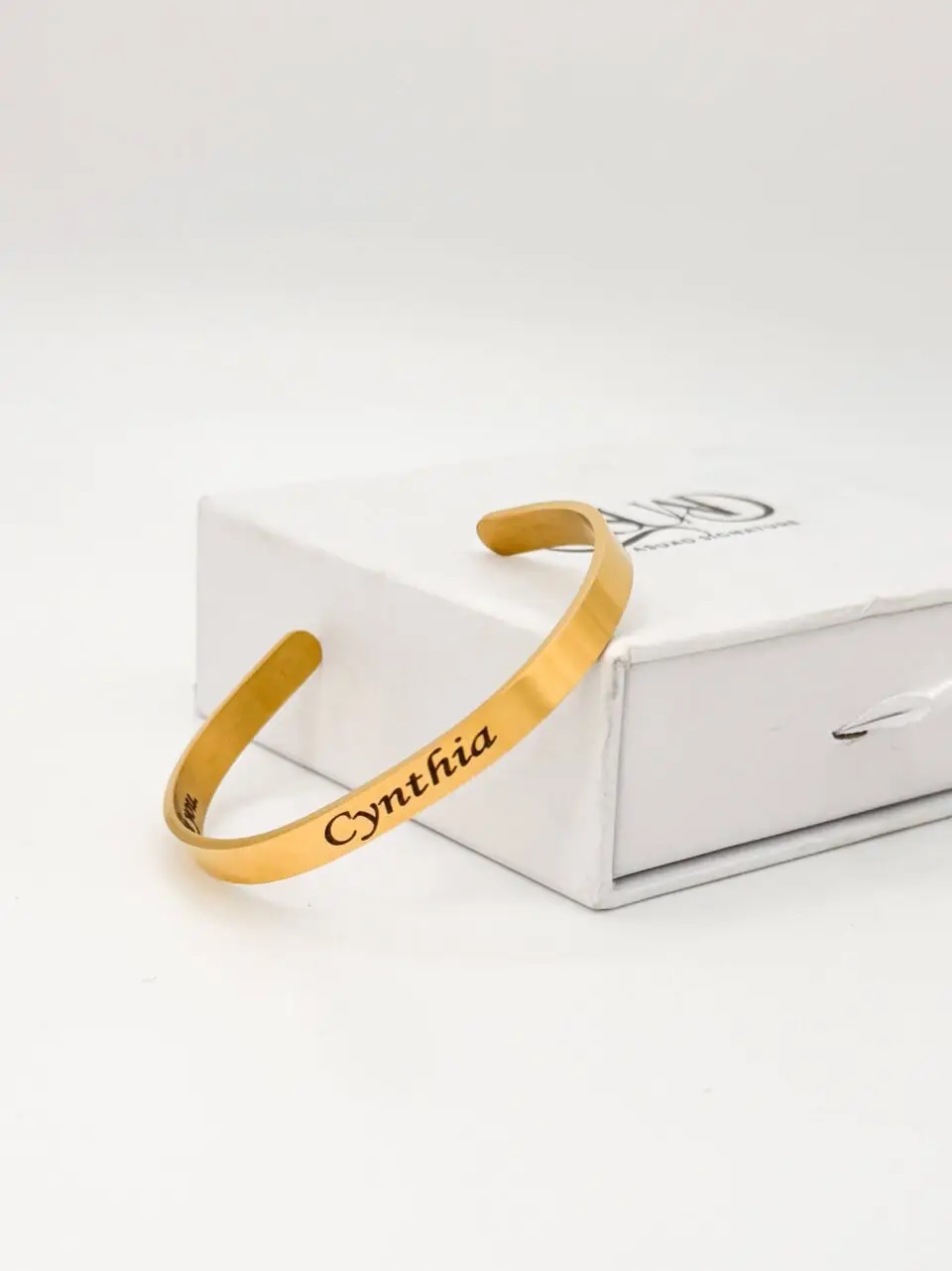 Engraved cuff bracelet
